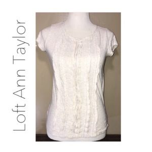 Loft Ann Taylor XS ruffles short sleeve